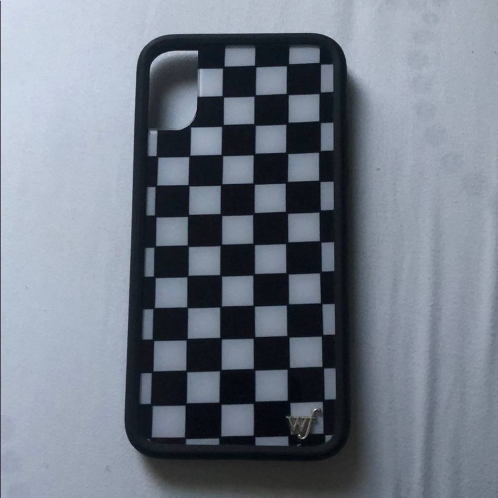 Black and white checkered IPhone X/Xs case